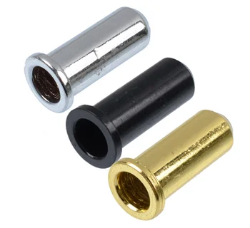 Black gold chrome Electric Bass guitar body piercer cone hollow tube sleeves tail pin plug Factory supplier