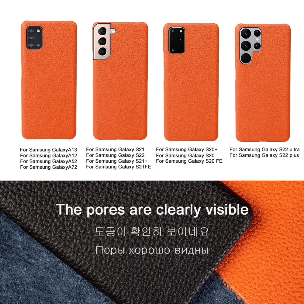 For Samsung Galaxy A31 Genuine Cowhide Real Leather Mobile Phone case  Supplier Soft Leather Mobile Phone case Accessories