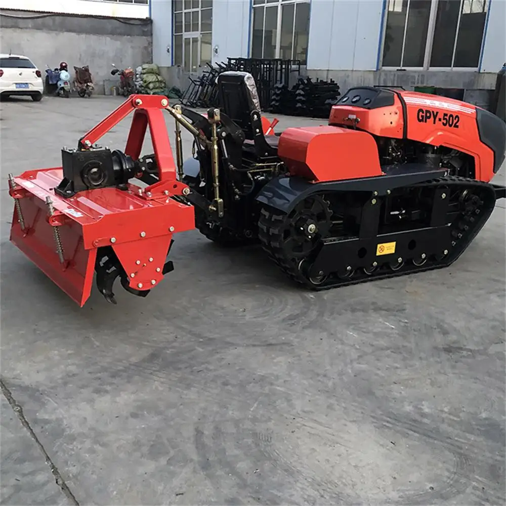 Small Crawler Tractor With Cultivator and Bulldozer for Paddy Field