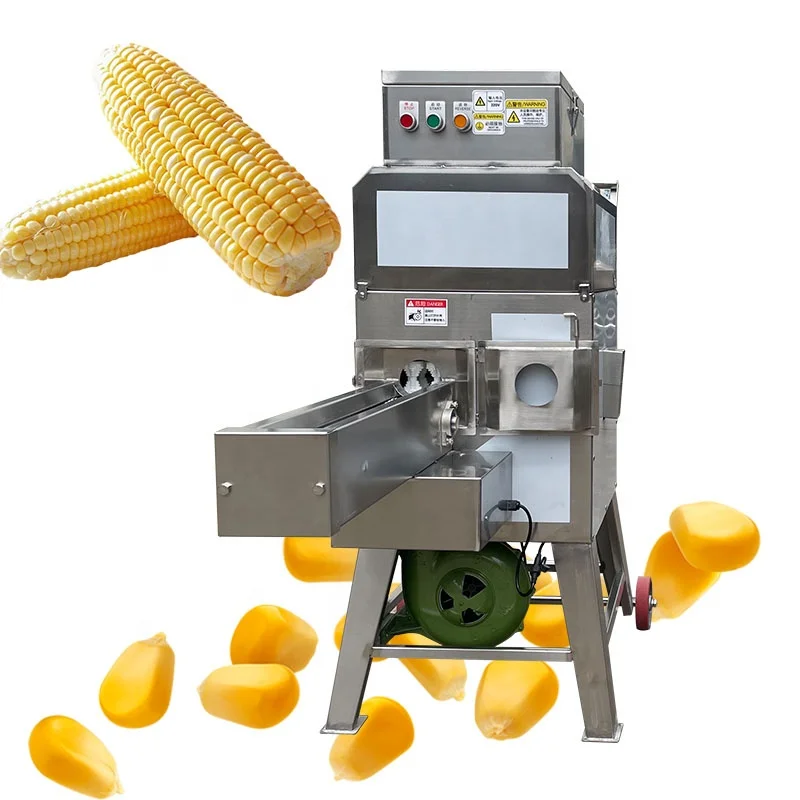 Food Processing Fresh Corn Peeling Cooked Corn Kernel Removing Machine Sweet Maize Sheller