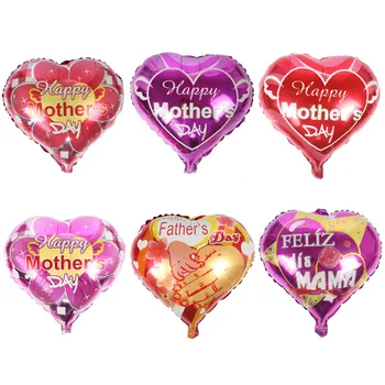 Spanish english 18inch heart happy mothers day foil balloons