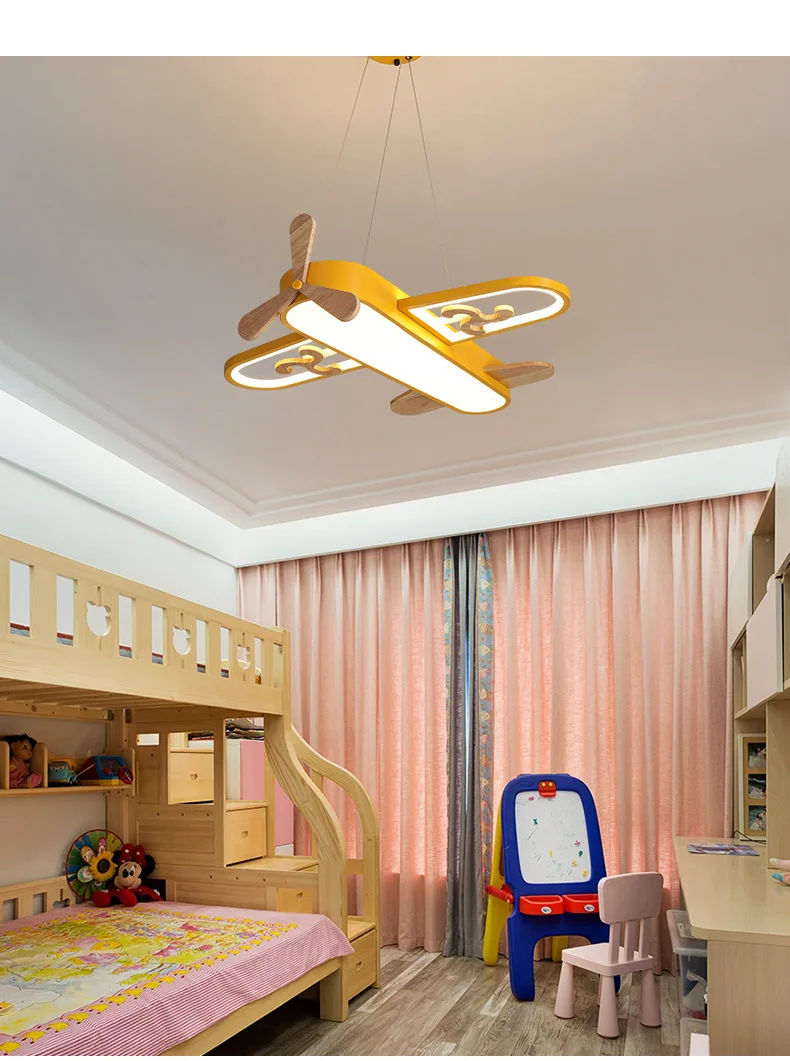 New children's room lamp led creative personality cartoon aircraft chandelier