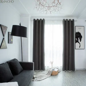 OEKO company  linen curtain single layer blackout curtain blackout fabric curtain luxury ready made