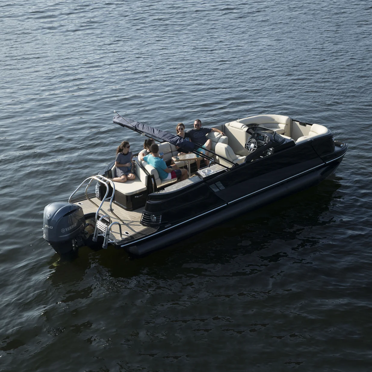 2025 Ecocampor Year New Model 20FT  Aluminum Single Decker Pontoon Boat with Electrical Motor for Sale