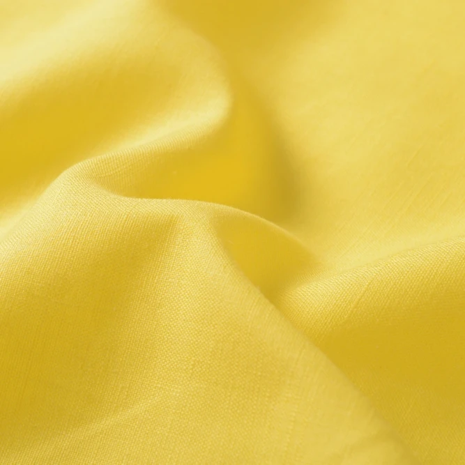 45% Cotton and 55% Plain Dyed French Linen Fabric Technics Interwoven #31421 Yarn 21*14 Density