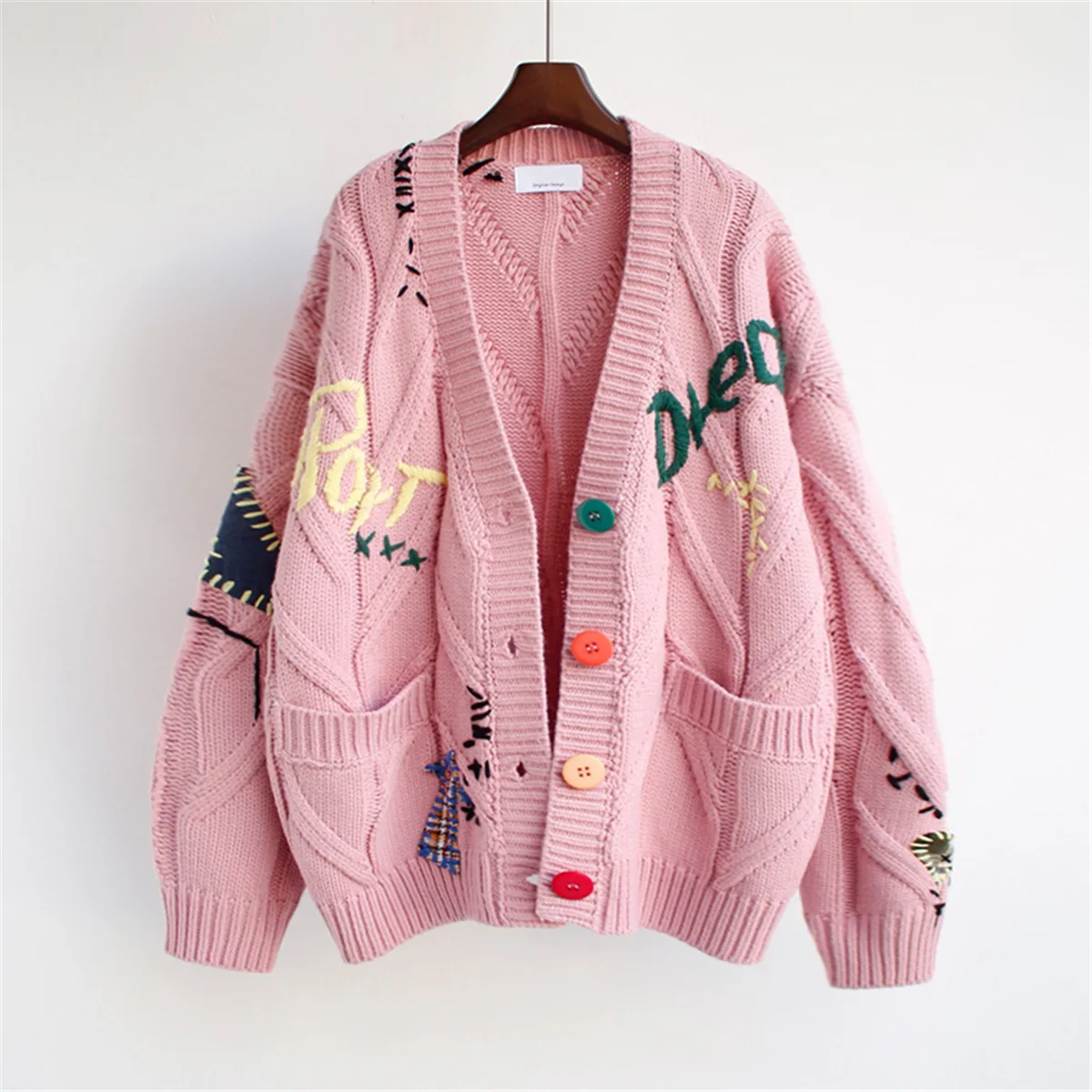 2021 New Letter Design Loose Knit 