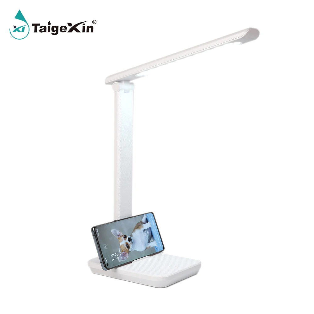 3 Models CCT Dimmable Office Table Lamp Eye-caring LED Desk Lamp with Phone Holder