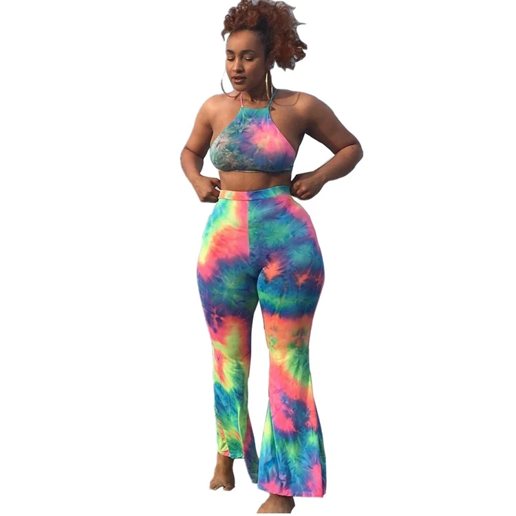 Off Shoulder Halter Vest Crop Jogger 