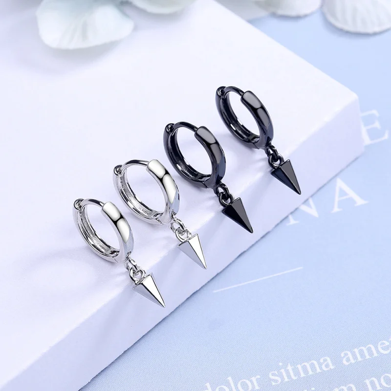 2020 Korean Fashion Accessories Simple Taper Design Geometric Huggie Earrings Jewelry