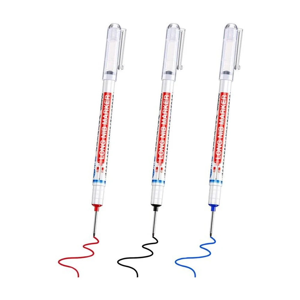 Многофункциональный маркер с длинной головкой и глубоким отверстием, для глубокого сверления, для архитекторов и столярных работ