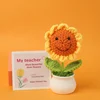 Finished Product Smiling Sunflower Small Potted Plant (Brown)