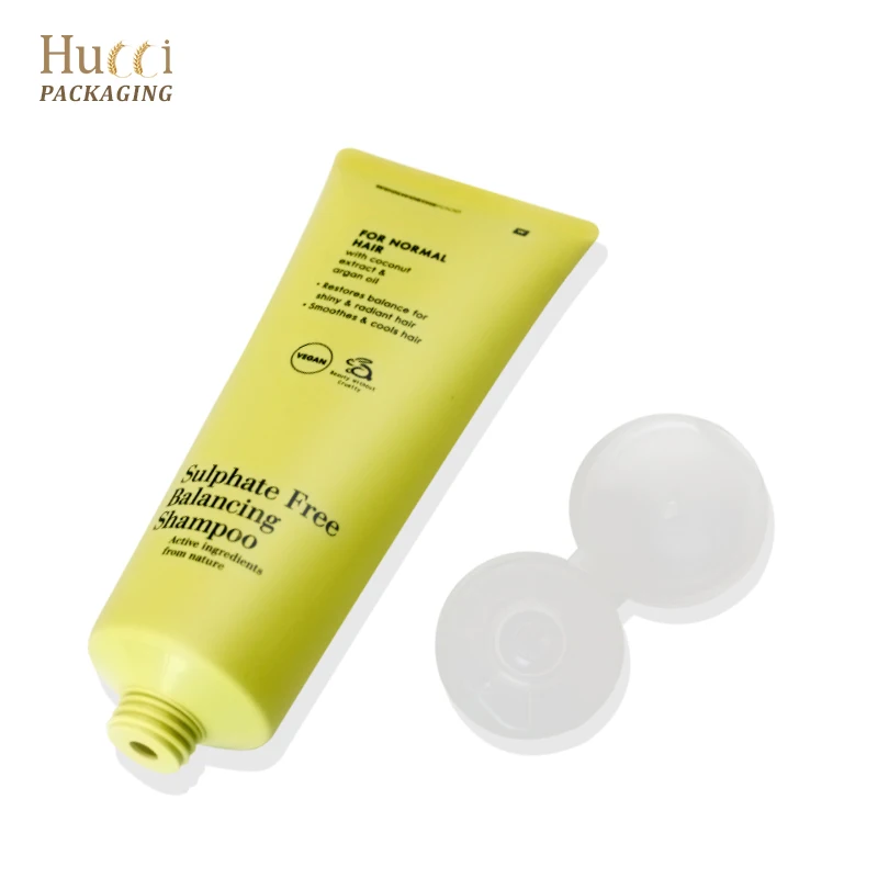 200ml 250ml Yellow Empty Soft Squeeze Cosmetic Bioplastic Sustainable  Tubes for Shampoo Body Lotion  Packaging