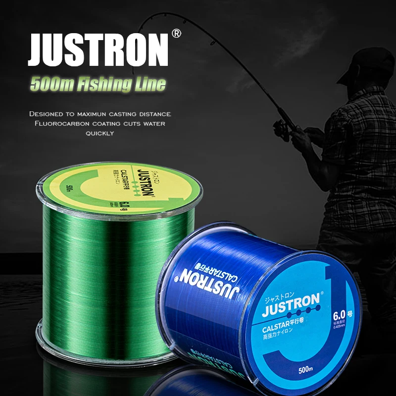 Justron Ocean Boat Fishing High Abrasion Resistance 500m High Quality Silk Nylon Fishing Line