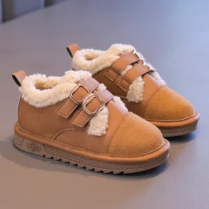 Fashionable Cute Girls' Fur Shoes Autumn and Winter New Styles Shoes Retro Warm Shoes Flat Casual Shoes