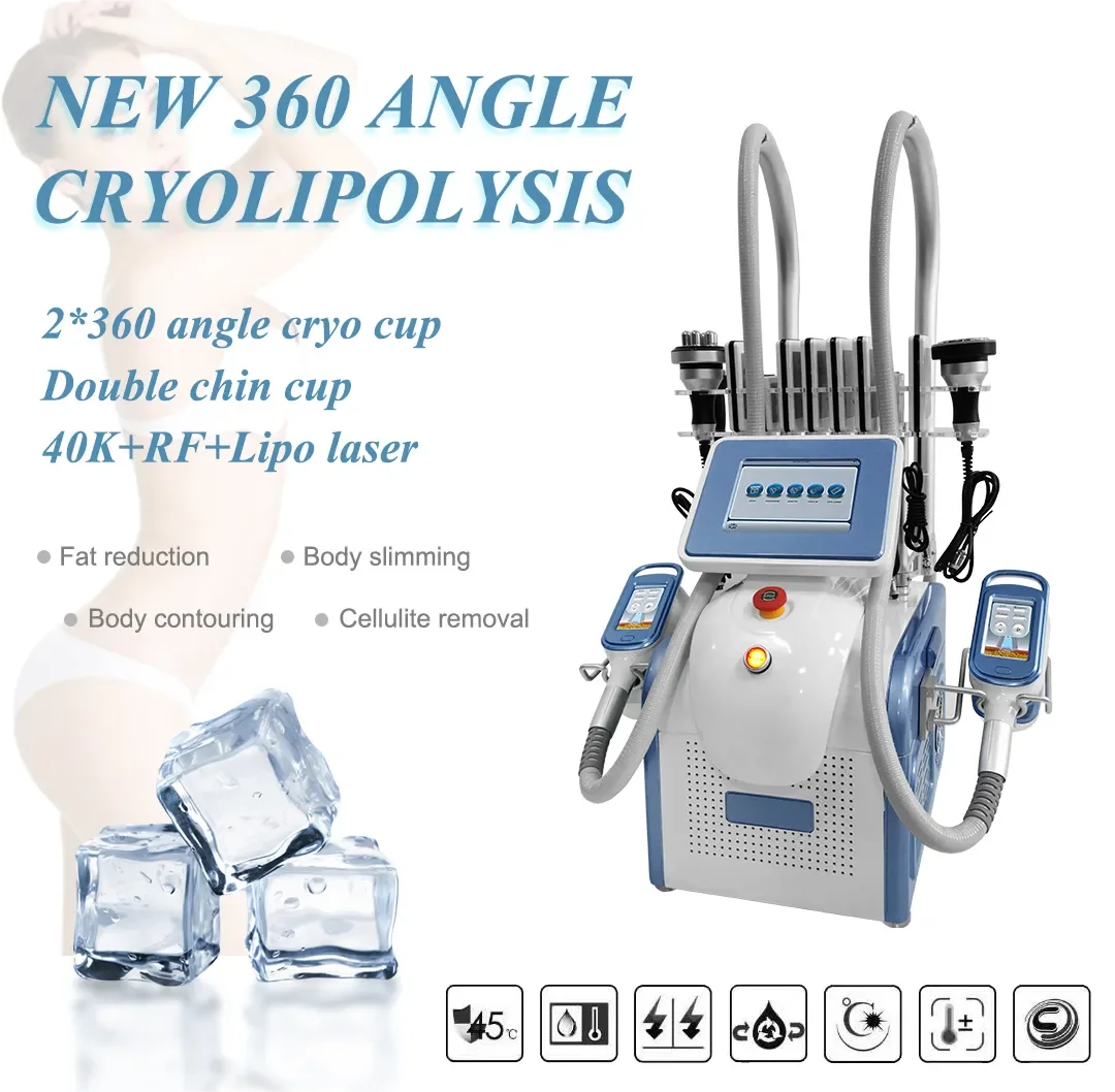 <p data-pm-slice="1 1 []">The <strong>360° Cryolipolysis and Body Sculpting Machine</strong> combines controlled cooling with multiple aesthetic technologies in one professional system. Equipped with large and medium cryolipolysis heads, a 40 kHz ultrasonic cavitation handle, 6-polar body RF, face RF, and eight large lipo laser pads, it gives beauty salons, med spas, and aesthetic clinics a versatile platform for body contouring and skin-firming service programs.</p> Featuring an 8-inch touchscreen, this multifunction aesthetic machine supports a more organized treatment workflow while helping businesses expand their body and facial treatment menus without purchasing separate devices for each modality. 360° Cryolipolysis and Body Sculpting Machine with Cavitation RF & Lipo Laser