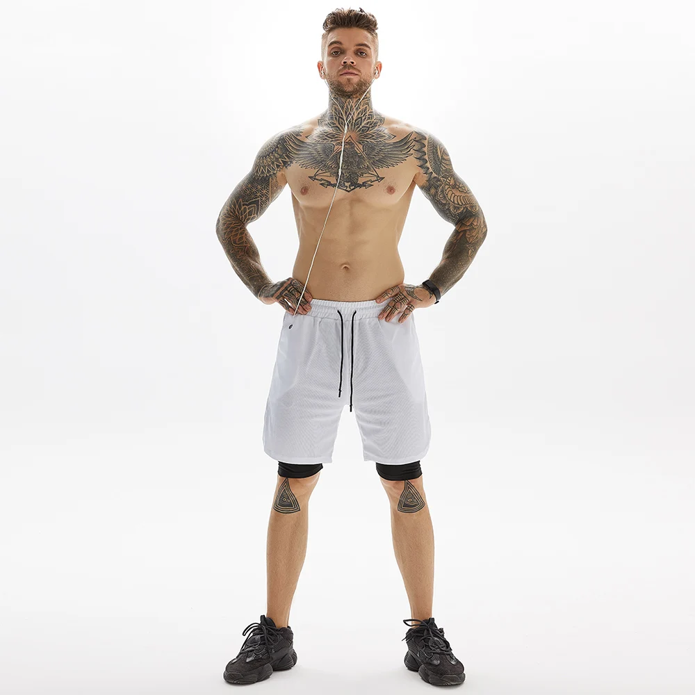 Wholesale Men's Summer Workout Classic Fit Drawstring Pockets Elastic Waist Casual Shorts341_voghion.com