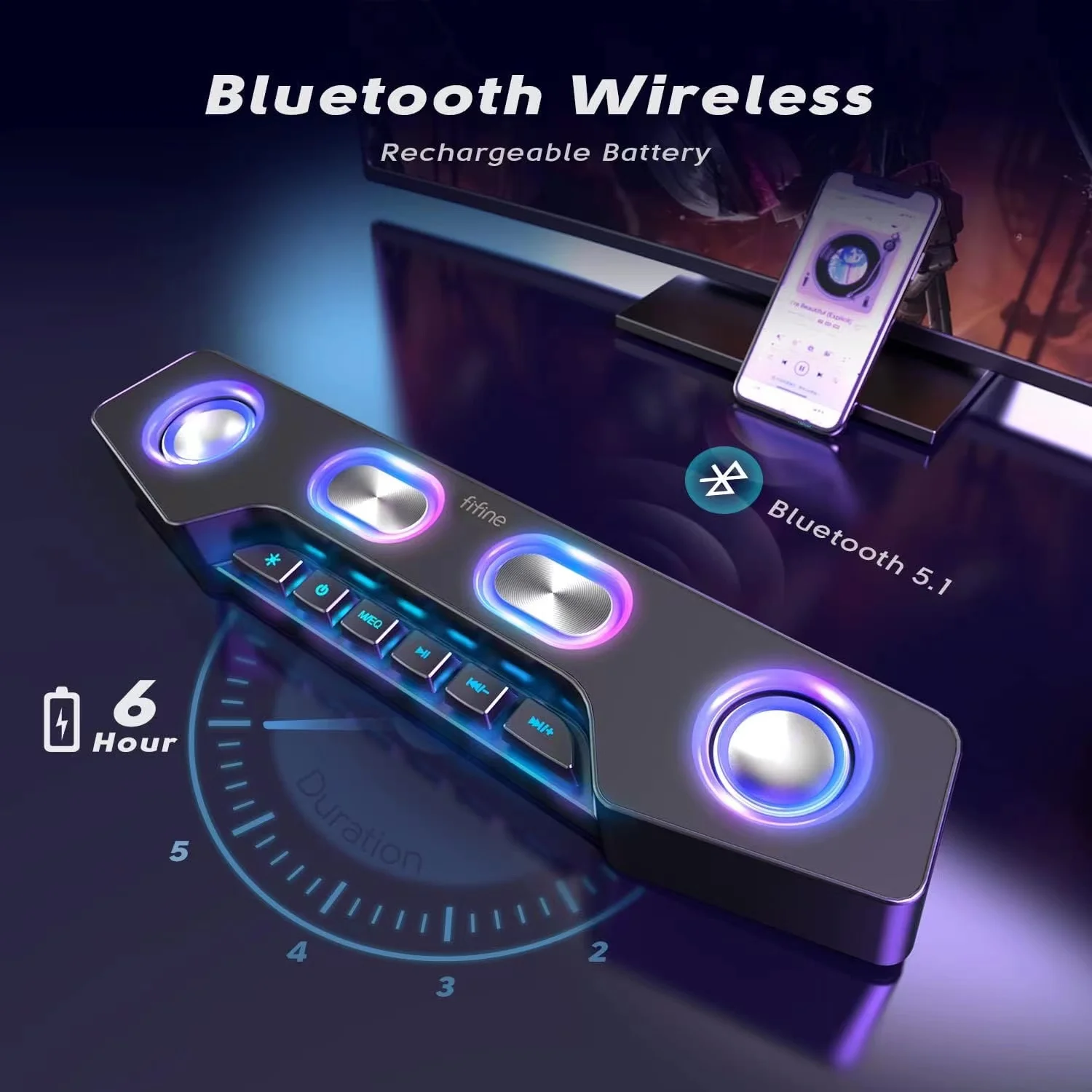 Led Light Bluetooth Speaker PC Mechanical Keyboard Wireless Speaker Game Speaker