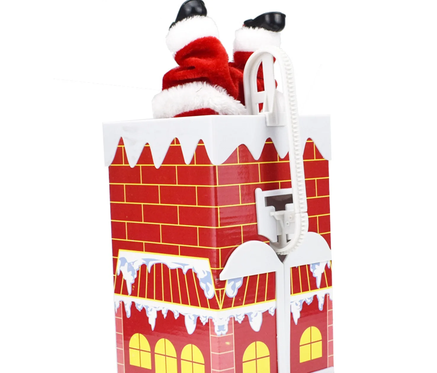 煙突を登る新しいサンタクロース電気音楽クリスマスおもちゃ子供のため