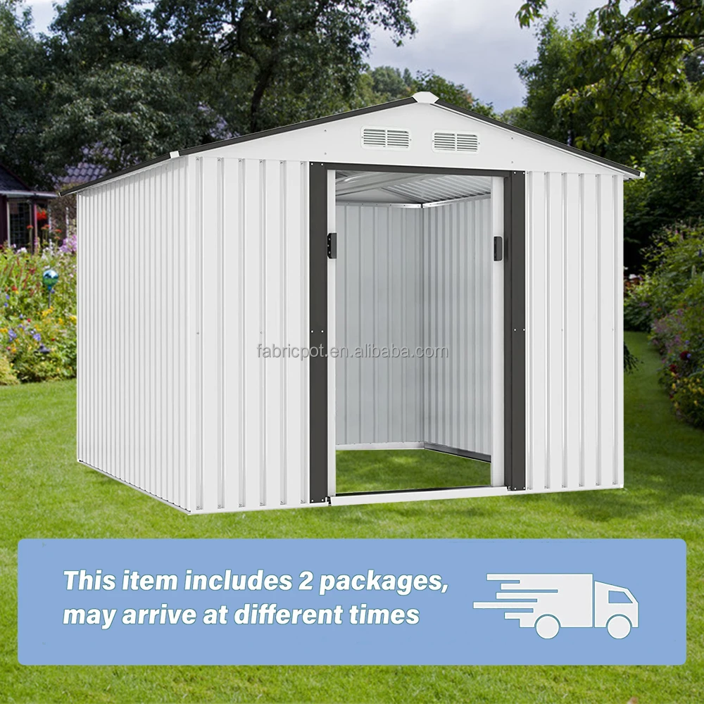 Metal Outdoor Storage Shed With Design Of Lockable Doors - Buy ...