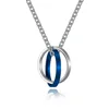 Anello+catena blu PL004 3mm * 60+5cm