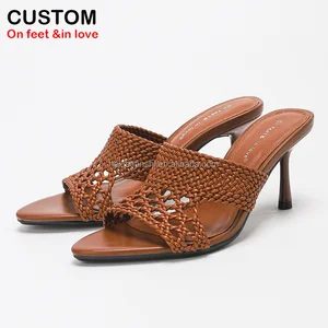 4302-52 Custom Women Shoe New 7.5cm Stiletto Sandals Open Toe for Summer Hollow-out Comfortable Breathable