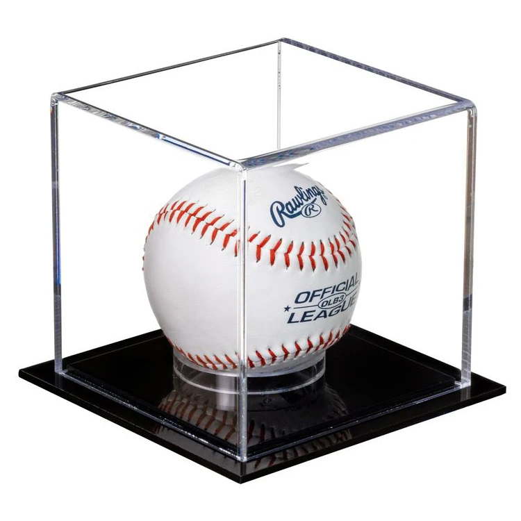 Factory Custom Square Acrylic Display Case for Baseball Tennis Balls Durable Square Cube Shape Retail Storage Display Wholesale