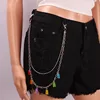 Candy-colored chain bear pants chain