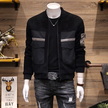 2023 Men's Jacket &amp; Coat Men's Casual Baseball Jacket Stand-up Men's Lightweight Flying Jacket