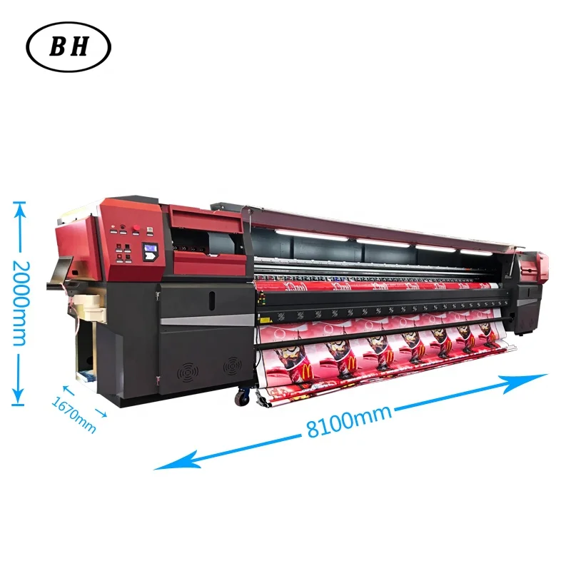 5m Printing Width Large Format Solvent Printer Machine CJ9000 with Sei Ko 508 Printheads Used for Flex Banner High Speed Printer