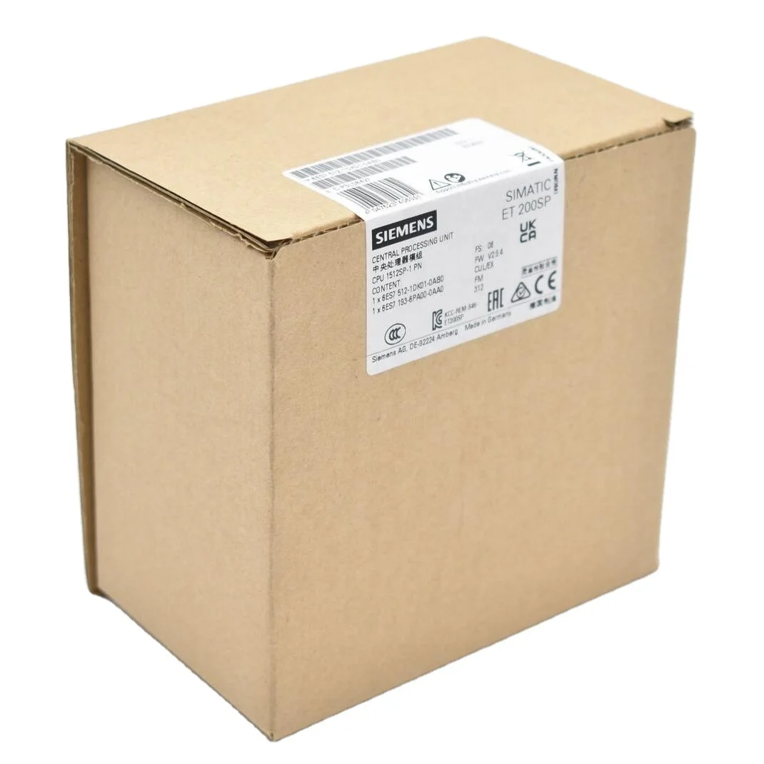 Top Agent 6ES7512-1DK01-0AB0 in Stock 100% New Original SIMATIC DP CPU 1512SP-1 PN PLC Module