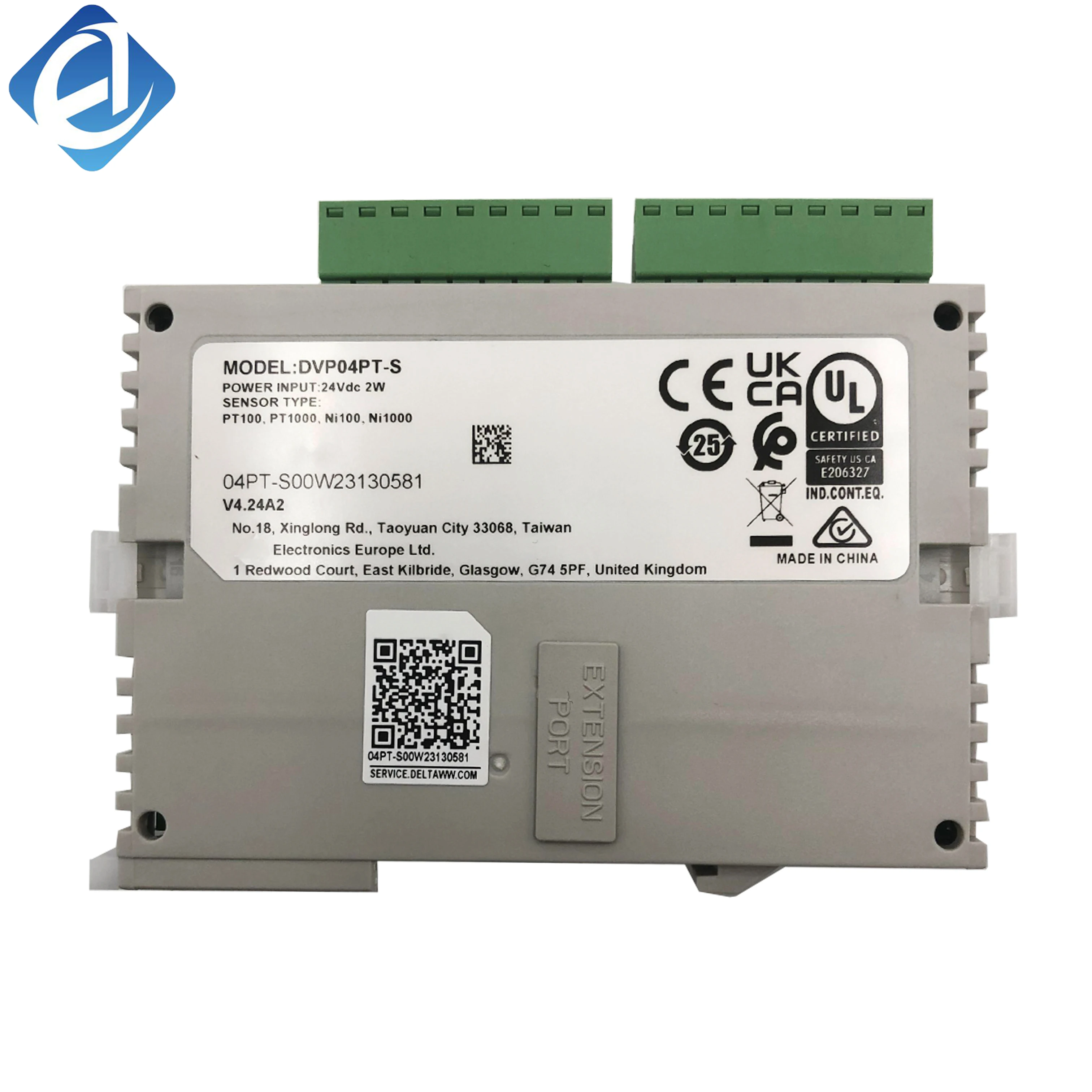 New Original Delta DVP04PT-S belongs to DVP-S series PLC expansion module. 4-channel RTD input, supports PT100/PT1000 sensors, converts temperature signals to digital data. For industrial temperature measurement & control, high precision, fast response, c