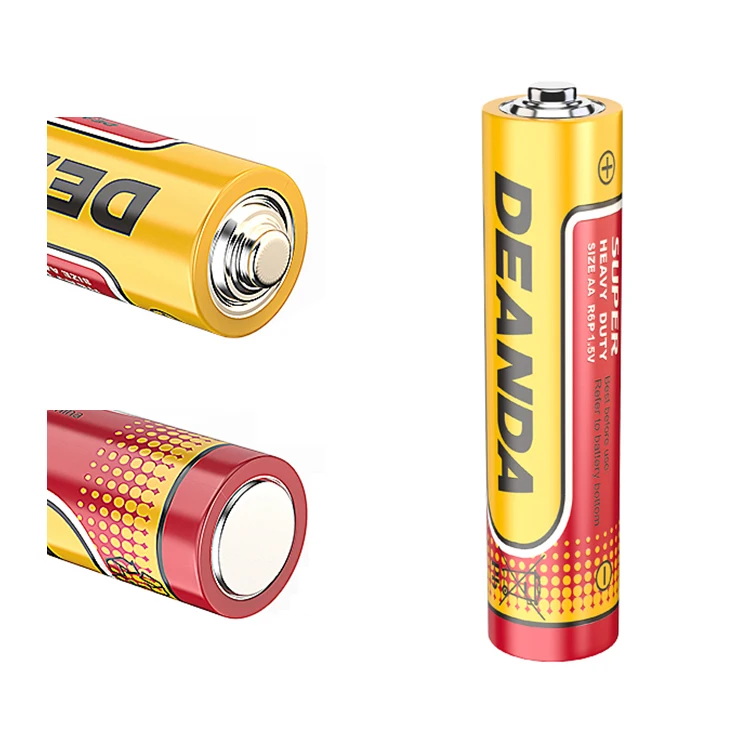 High Quality 1.5V AA Carbon Zinc 840mAh heavy dry cell r6p Non-rechargeable battery