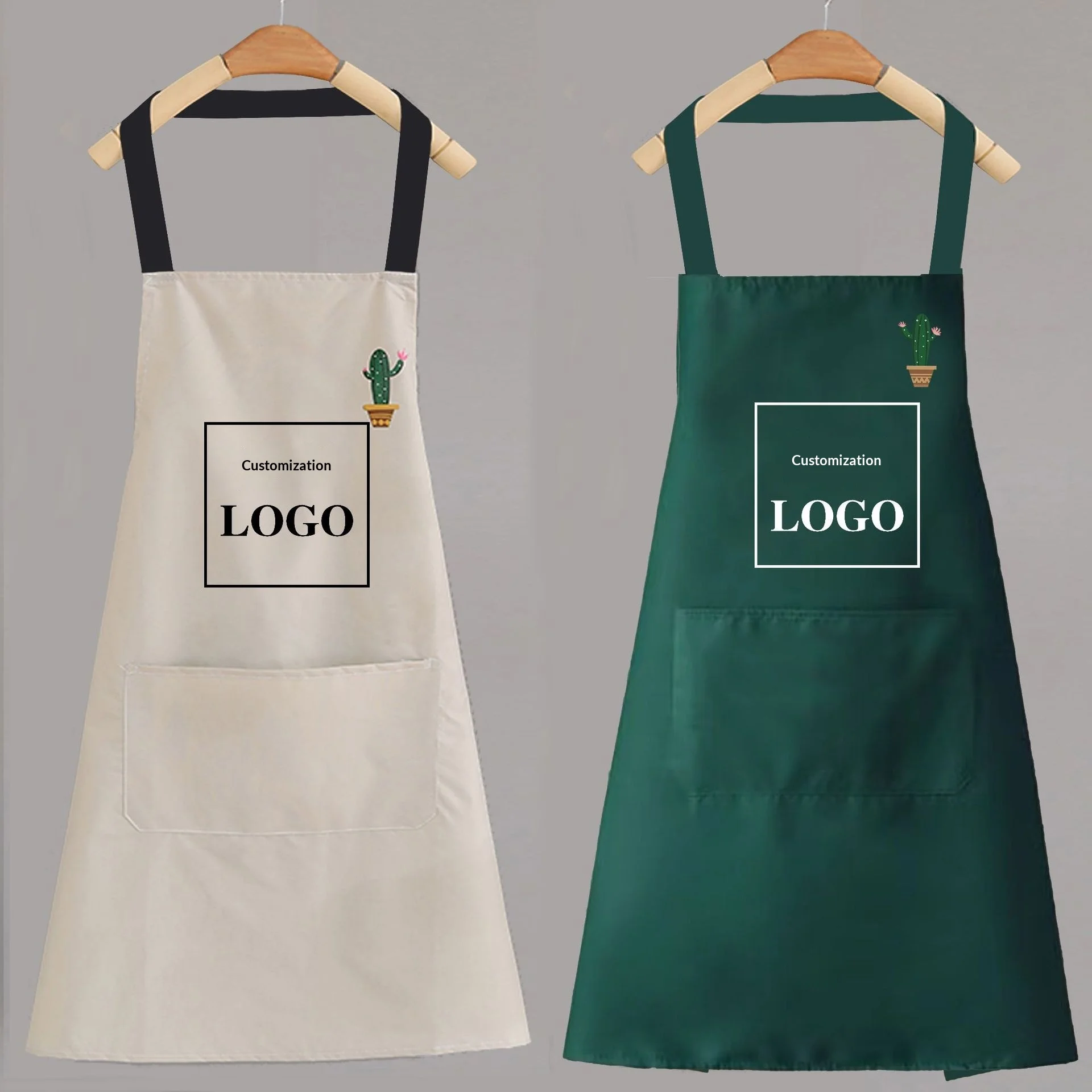 Apron Household Kitchen Waterproof and Oil-Proof Catering Special New Summer Thin Workwear Custom Logo Adult Men