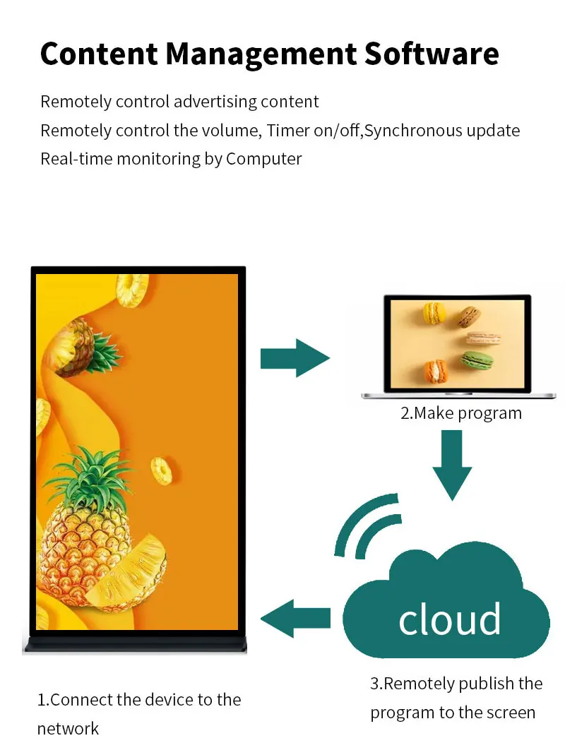 Floor Standing Digital Signage and Display Full LCD Screen Totem Kiosks Indoor Advertising Playing Equipment factory