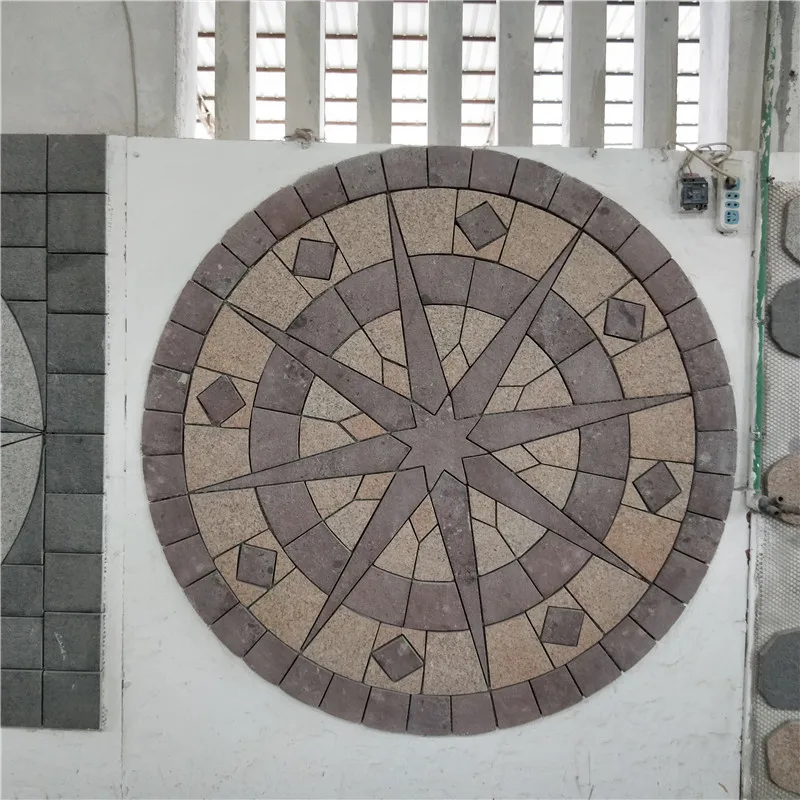 product outdoor ground flooring decoration red and yellow granite pattern natural paving stone landscape stone-2