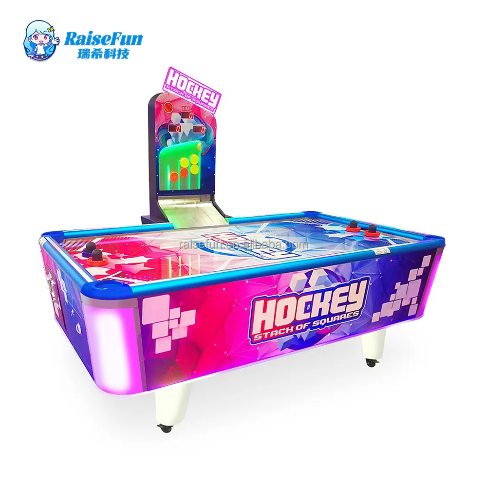 Indoor Sport Amusement 2 Player Air Hockey Table Arcade Game Machine Coin Operated with Electronic Scoring Screen for Game Room