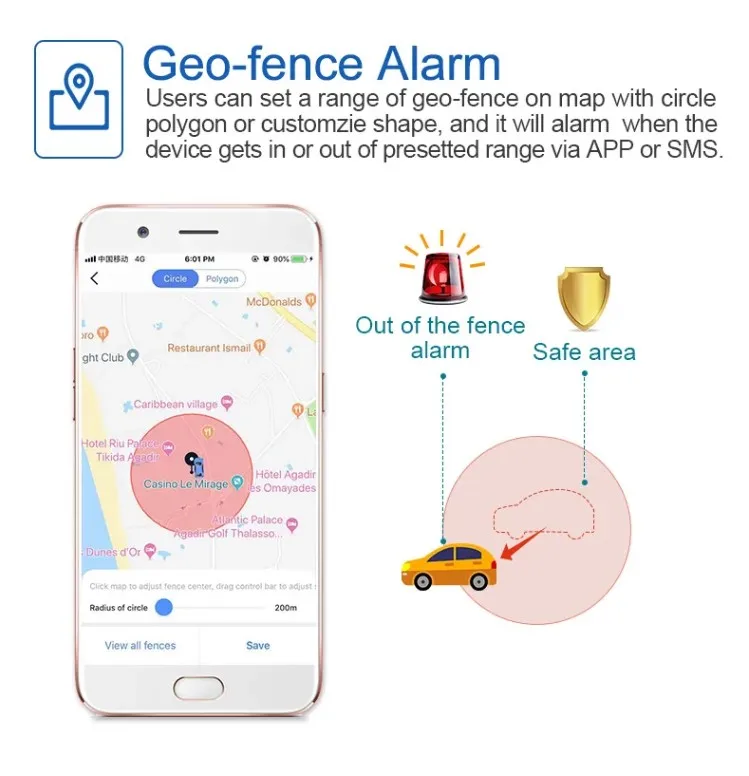 Strong Magnetic Design GPS Tracker GT30 Three Years Standby Time Vehicle Tracking System With Free App