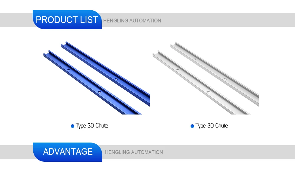 100/200/300/400/500/600/800/1000/1220mm Silver Blue Aluminum Alloy Type