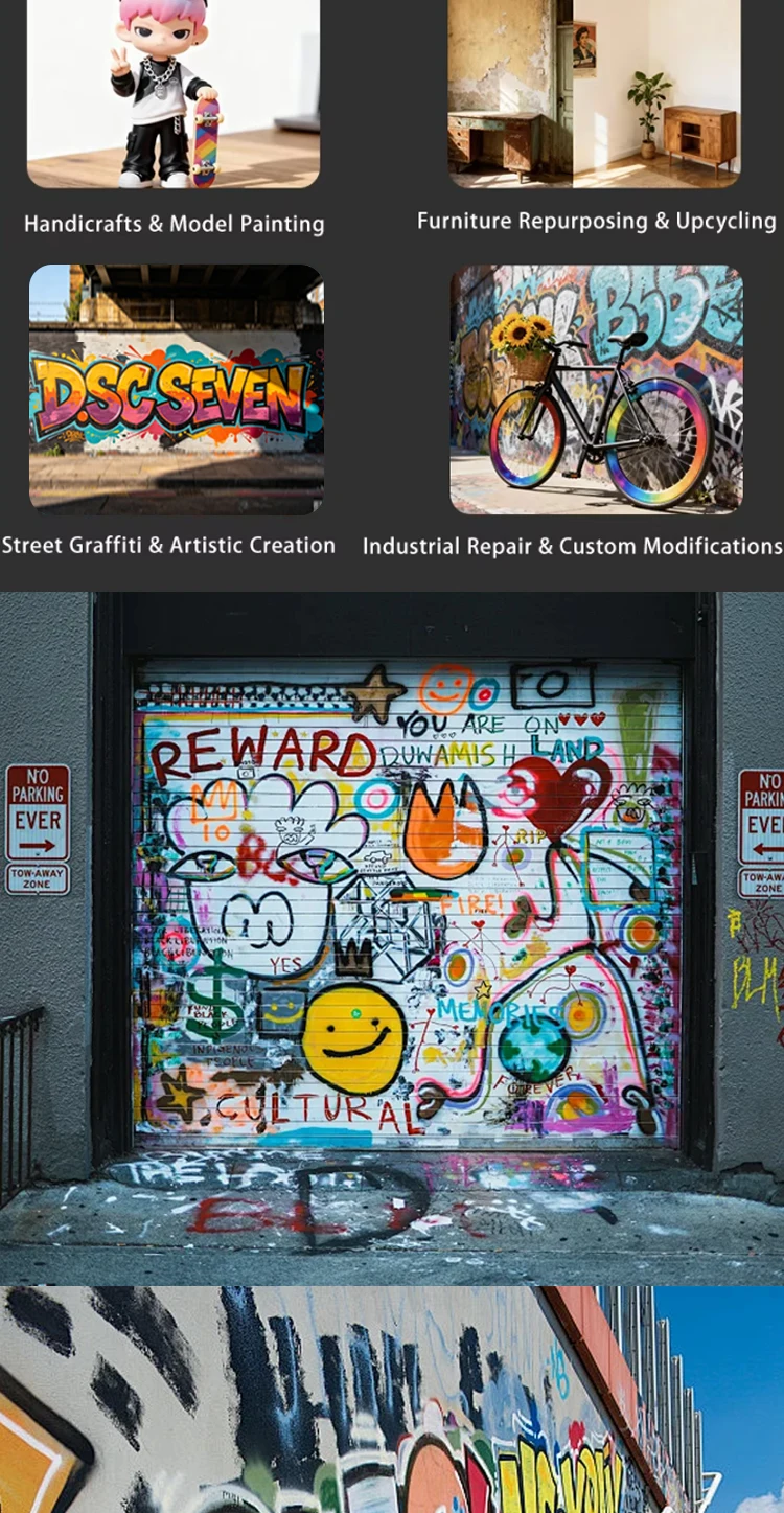 Premium Quality Graffiti Spray Paint for Artists DIY Craft Acrylic Outdoor Use Excellent Adhesion Gloss for Exterior Use