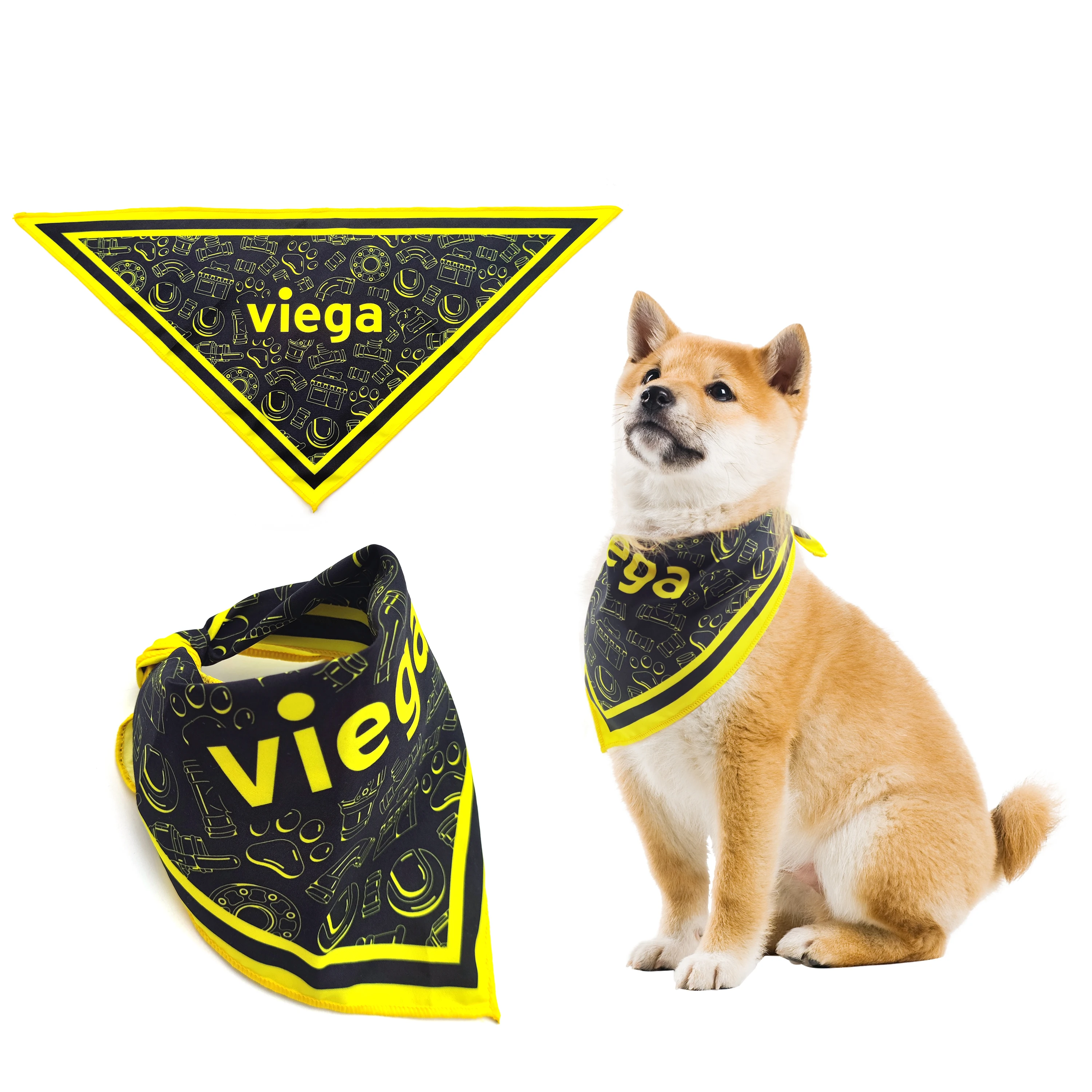Custom Printed Dog Bandana with Logo Cooling Cat Dog Bandanas Accessories Pet Triangular Bandanas Sublimation Pet Scarf