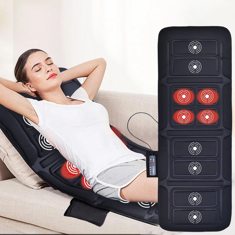 Body Vibration Motors and Therapy Heating Pad Massage Bed Topper Memory  Foam Mattress for Adults