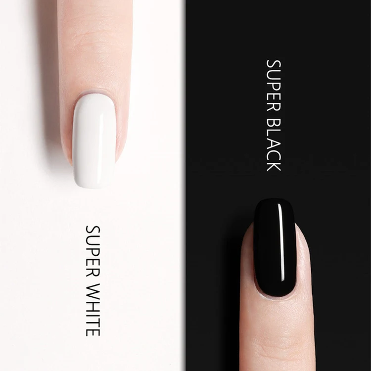 Private Label Nail Supplies Soak Uv Led Super Black Super White Gel Nail Polish Nail Gel Buy