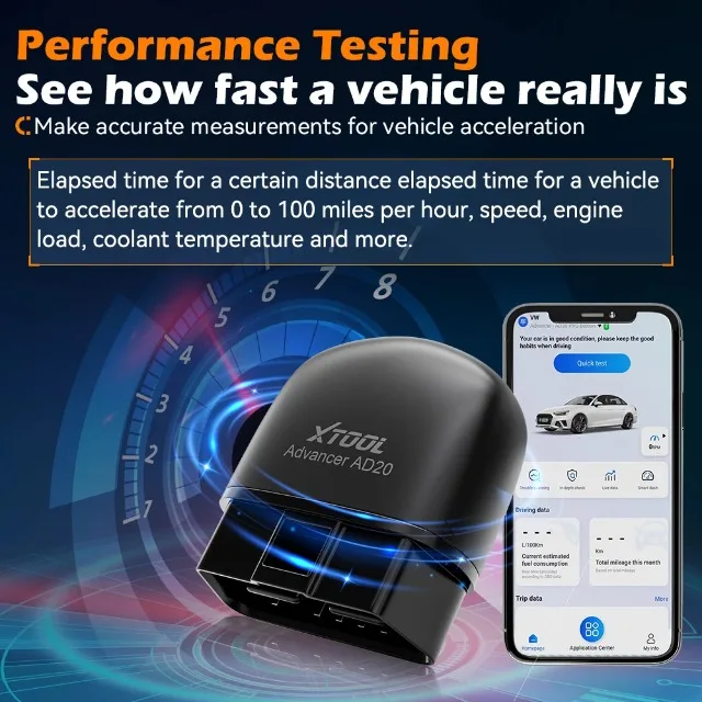 Universal XTOOL Advancer AD20 Mini Bluetooth 5.0 OBD2 Scanner Full Obd2 Functions Car Diagnostic Scan Tool Read/Clear Fault Code