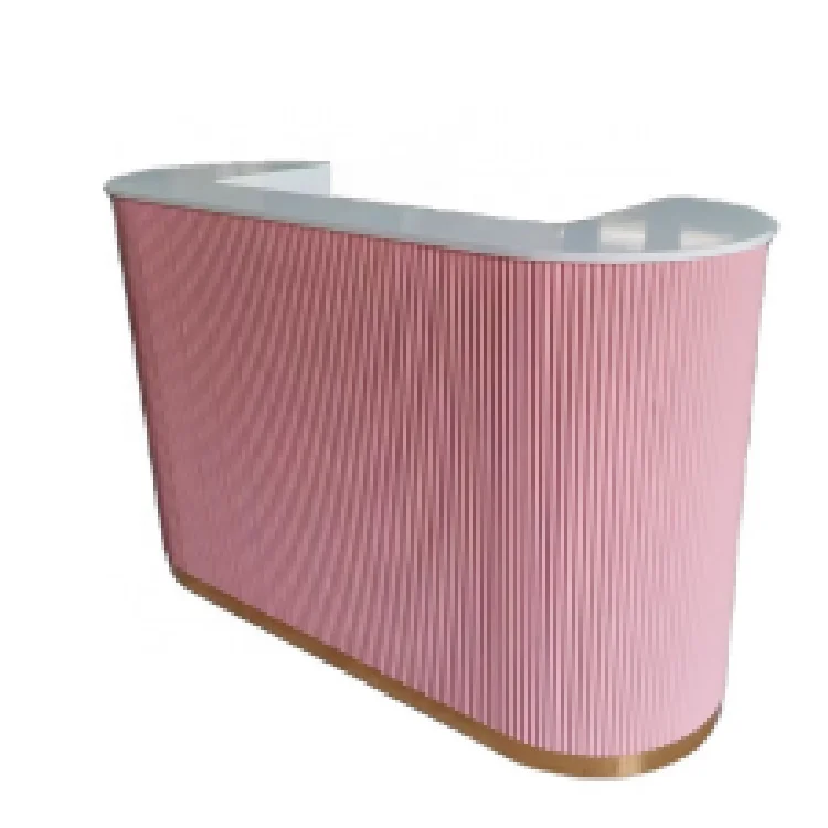 Kisen Customized Design White Reception Desk Acrylic Solid Surface Office Furniture White Corians Office Front Desk