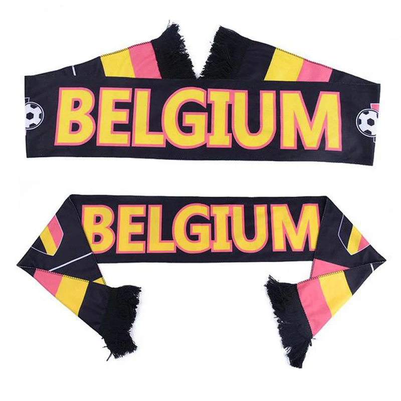 Wholesale Custom Sport Team Football fan Scarf custom soccer scarf Fans Team Scarf