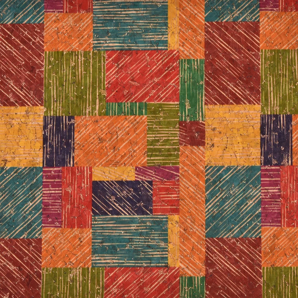 Sparkling Cork Fabric Vegan Fabric Textile Raw Material Cork Thickness