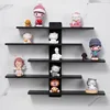 5-tier black wall-mounted figurine storage rack