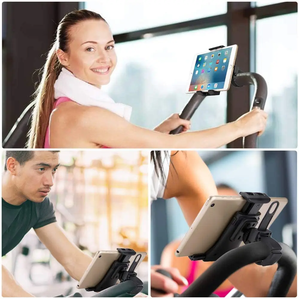 Tablet Stand Holder Flexible Buckle Mount Gym Handlebar on Spin