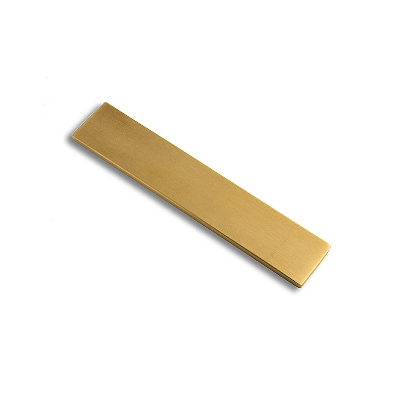 Retro Creative Design Gold Plated Straight Brass Ruler Letter Paper Weight