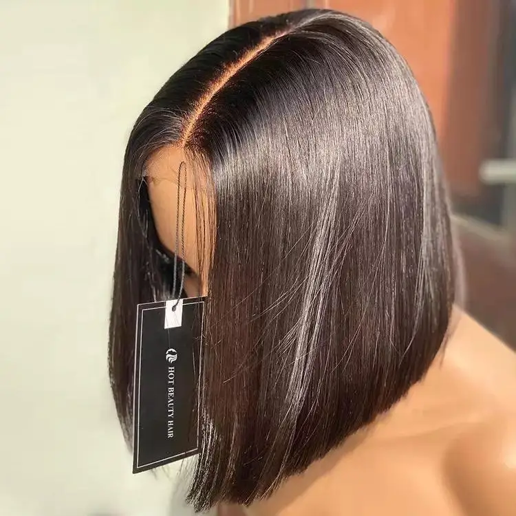 Straight Bob Wig Human Hair Frontal Human Hair Wigs Afro Wigs For Black ...